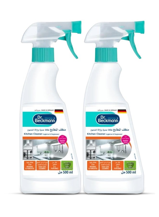 Dr. Beckmann Kitchen Cleaner Hygienic and Degreaser 2x500ml  - Image 1