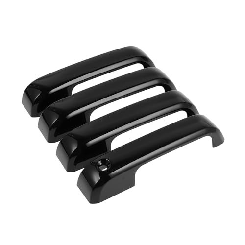 REPAIROCK 4pcs Exterior Door Handle Cover Car Door Handle Protector for Ford F150 20152020 Car Door Handle Protector without Keypad ABS Black - Image 1
