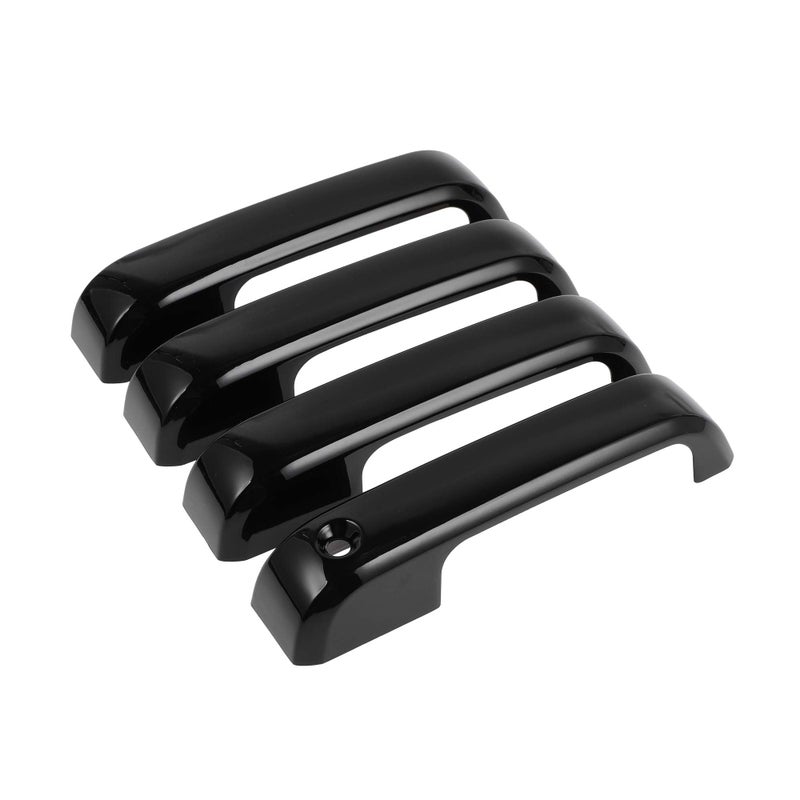 REPAIROCK 4pcs Exterior Door Handle Cover Car Door Handle Protector for Ford F150 20152020 Car Door Handle Protector without Keypad ABS Black - Image 3