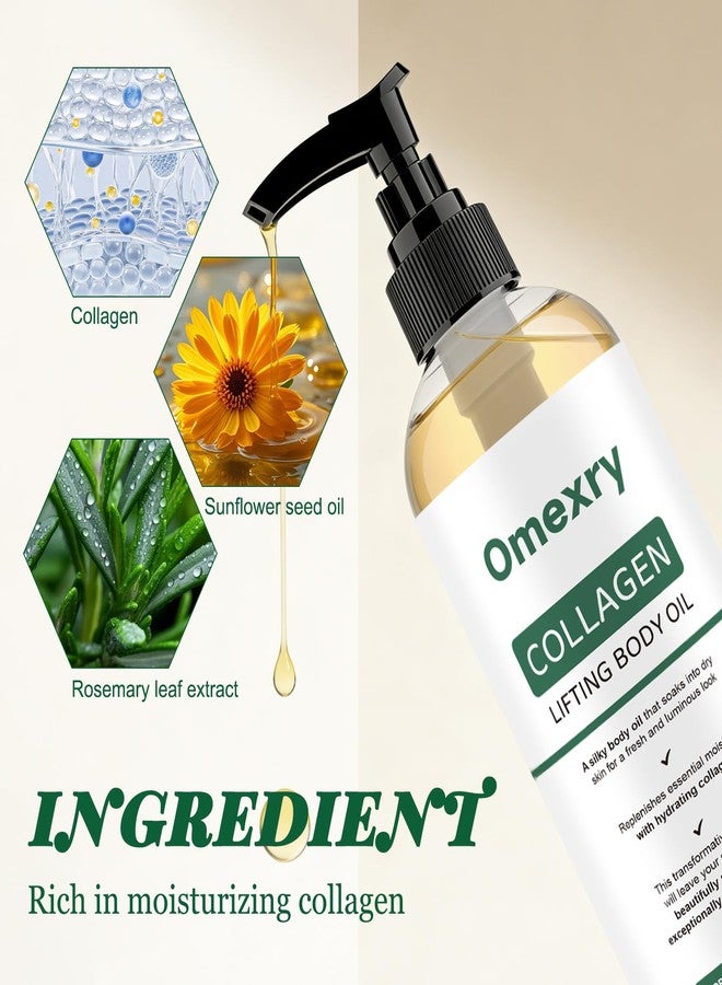 Omexry Collagen Lifting Body Oil After Shower, Hydrating Collagen Oil, Moisturizing Anti Aging Silk Body Oils for Women & Men, Smooth & Anti Wrinkles, Lightweight Non-Greasy, 3.8 Fl Oz (1PC - Image 4