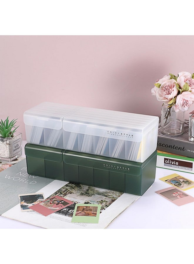 OwnMy Plastic Card Storage Box Plastic Card Storage Case, Clear Plastic Trading Card Storage Box Sports Card Storage Box Organizer with Dividers, White - Image 5