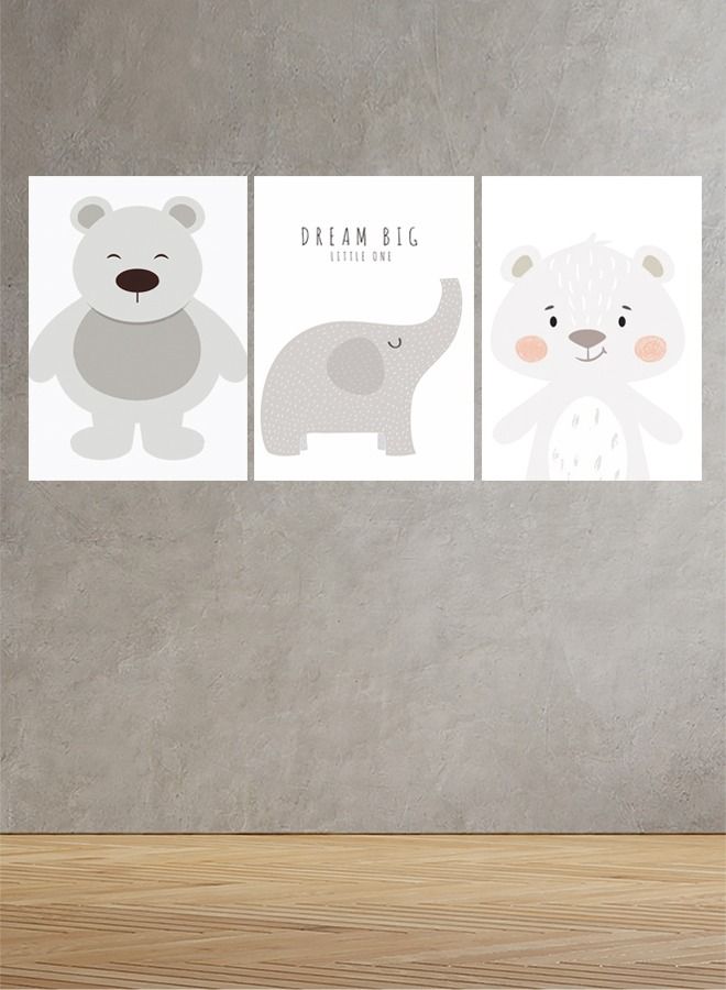 Marktna Decorative Wall Art Painting With a Modern Design for Children Rooms 3 Pieces Size 120x60cm - Image 1