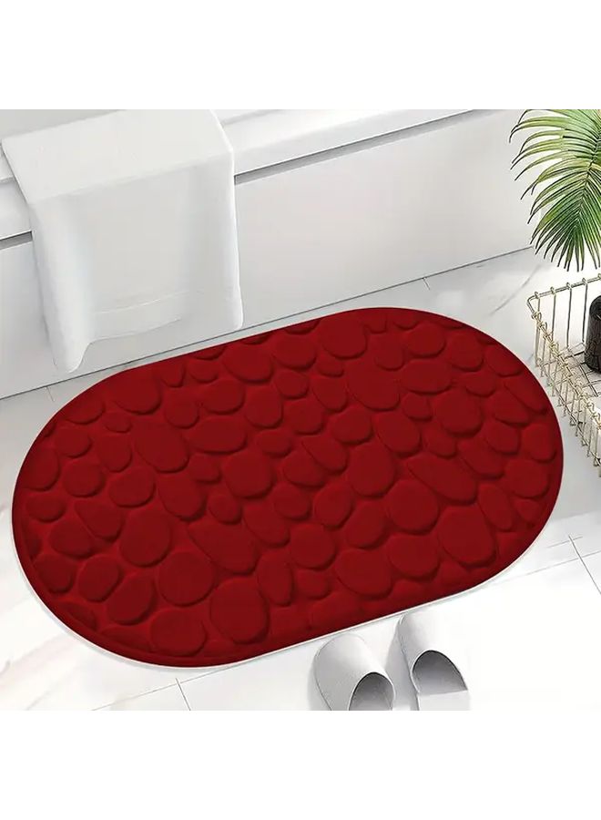 Quick Dry Memory Foam Bath Mat Non Slip Backing Machine Washable Dark Gray - Image 1