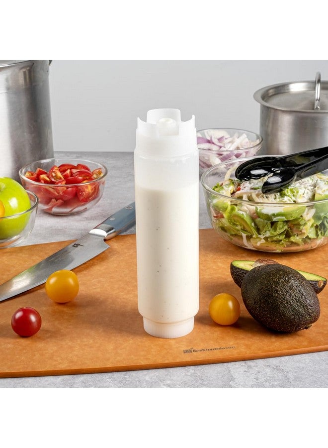 ريستورنت وير زجاجة ضغط بلاستيكية مقلوبة من ريستورانت وير، سعة ١٦ أونصة، مزودة بأغطية إعادة تعبئة وتوزيع - مبدأ "الأولى في الداخل أولًا في الخارج" - مثالية للمطاعم وشاحنات الطعام - علبة واحدة - Image 4