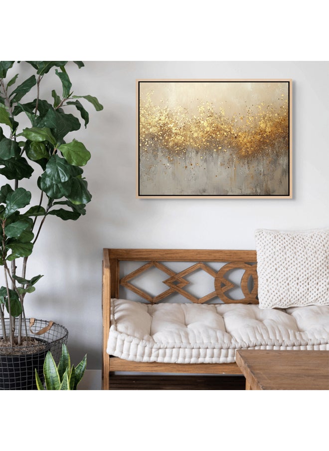 Art Decor Art Decor Framed Canvas Wall Art of Gold Abstract Artwork Print Modern Art with Gold Accents 2-Way Wall Decor for Bedroom Office Living Room Gifting  - Image 5