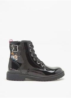 Disney Minnie Mouse Print Ankle Boots with Lace-Up Closure  - Image 3