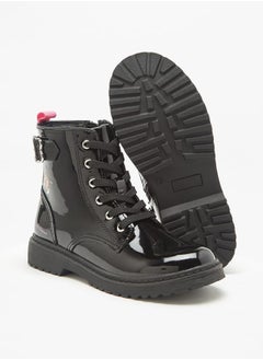 Disney Minnie Mouse Print Ankle Boots with Lace-Up Closure  - Image 4
