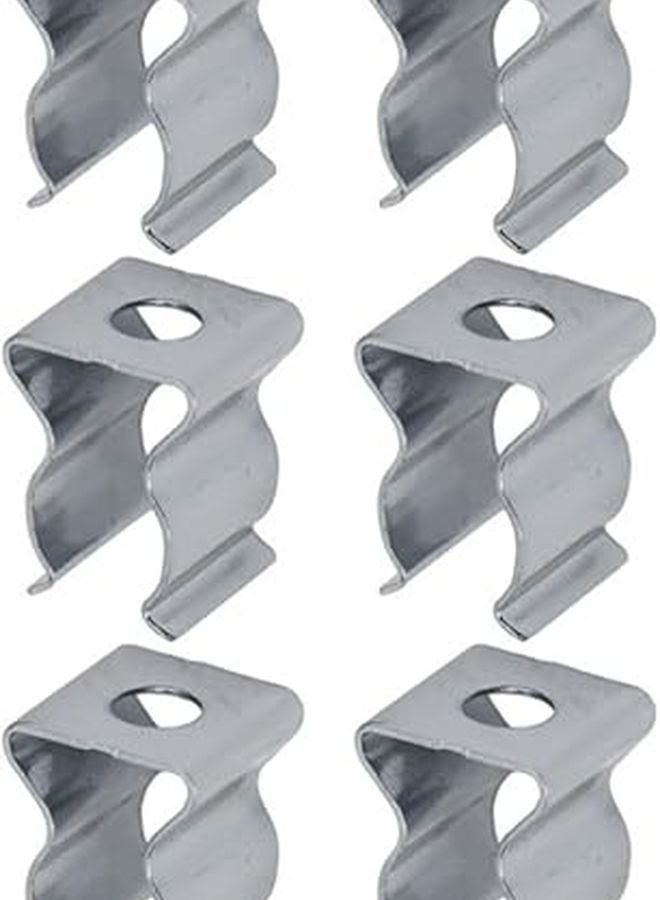 مشابك أدوات فولاذية ثقيلة 10 قطع فضي 6 مم للمكنسة والمذراة والأنابيب وتخزين المرآب - Image 4