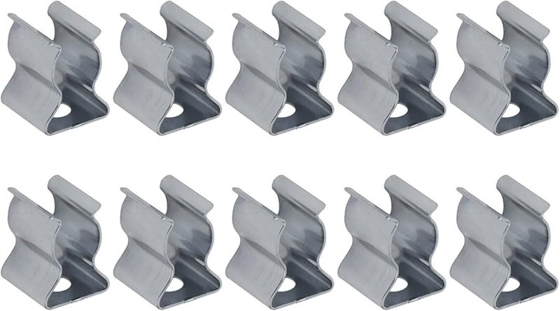 مشابك أدوات فولاذية ثقيلة 10 قطع فضي 6 مم للمكنسة والمذراة والأنابيب وتخزين المرآب - Image 5