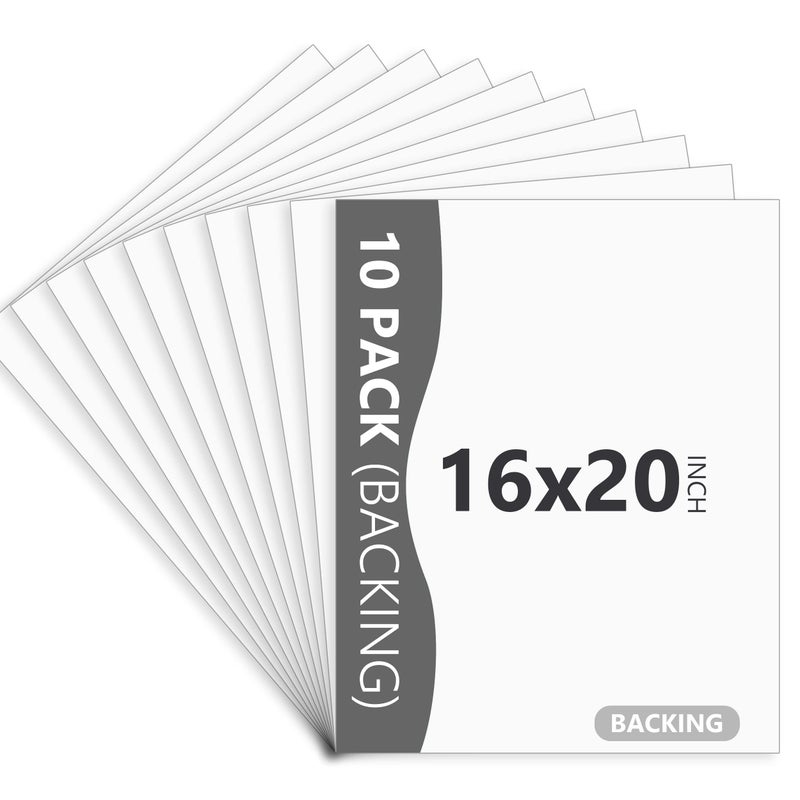 Somime 10 Pack 16x20 White Backing Boards Uncut Mat Board 16x20 Acid Free Backerbords for 11x14 Photos Pictures Artwork and Paints