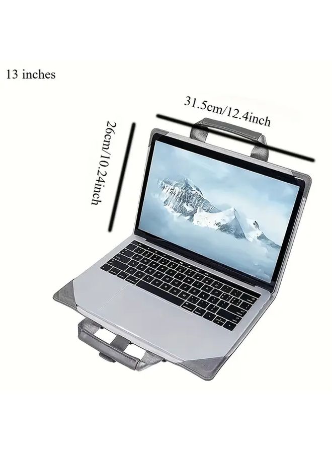 Minimalist 13 Inch Laptop Sleeve Durable Scratch Resistant Elegant Gray Fit Travel Office - Image 2
