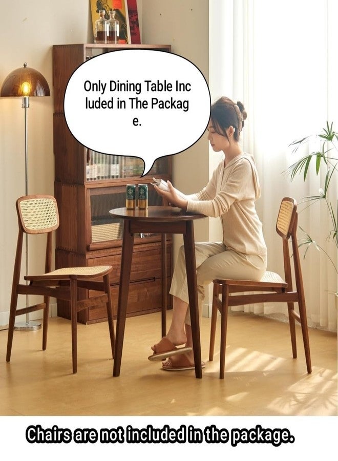 Runam Woods Luxury Mid- Century Modern Small Round Dining Table for Kitchen, Dining Room, Living Room, Multi-Functional Solid Wood Table/Desk, Small Coffee Table. (Round- 50cm) - Image 5