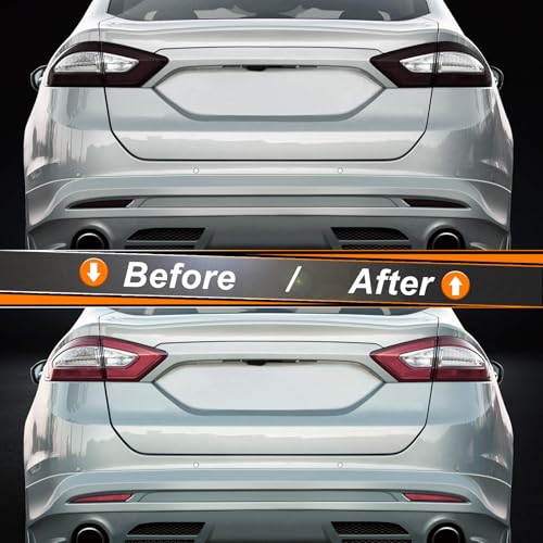 NDRUSH Blackout Taillight Vinyl Tint Film Precut Light Cover Overlay Tail Light Reflector Wrap Compatible with Ford Fusion 2013 2014 2015 2016 - Image 4