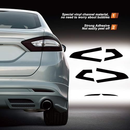 NDRUSH Blackout Taillight Vinyl Tint Film Precut Light Cover Overlay Tail Light Reflector Wrap Compatible with Ford Fusion 2013 2014 2015 2016 - Image 3