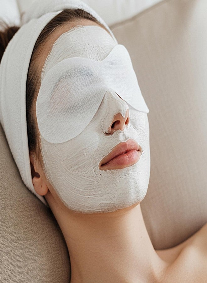 YBEATY 100 Sheets Disposable Eye Mask Eyecare Cotton Paper Facial Eye Covers Pads Patches DIY Clear Skincare Paper Sheets Cosmetic Beauty Wet Compress Tools for Spa Home Salon - Image 4