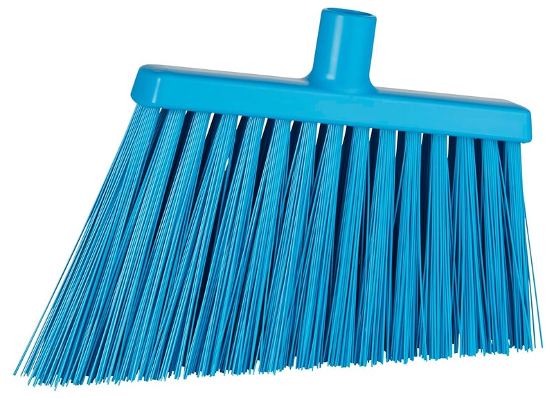 AS ONE Vikan 29143 Broom,Angle Cut,Stiff,11",PP/PET,Blue - Image 1