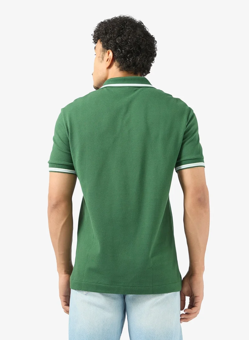 LACOSTE Regular Stripe Pique Polo