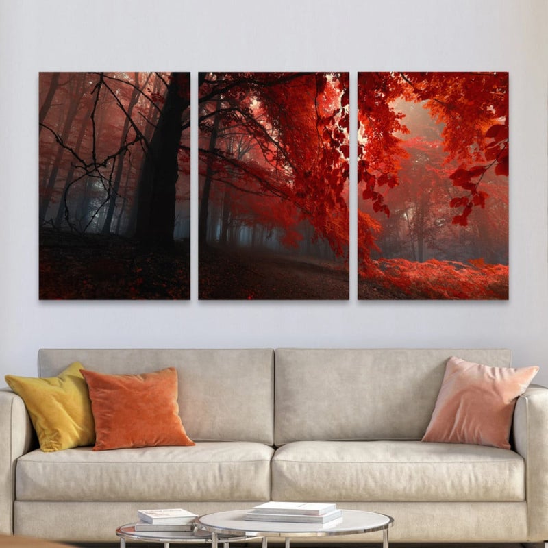 Marktna Three luxurious modern-designed canvas prints with a hollow frame, measuring (150×70), three pieces - Image 1