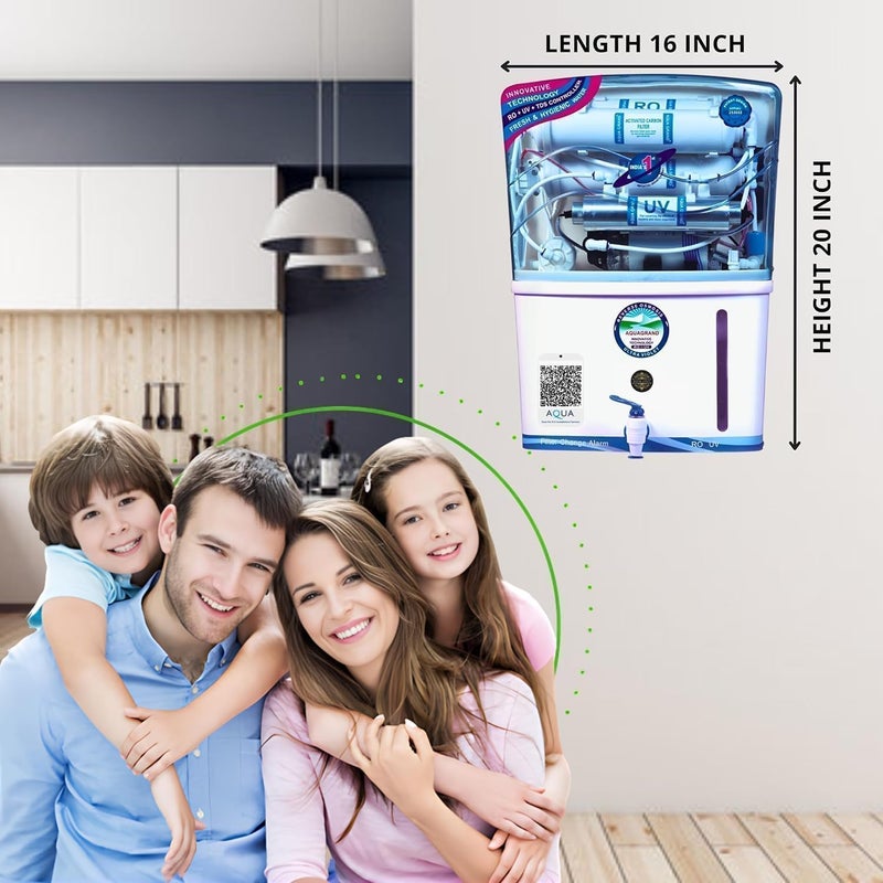 Heera Aquafix Heera Aquafix Aqua Grand RO Water Purifier White ROUVpH Balance 7 Stages 12L CopperZincMinerals Suitable for Borwell Tanker Municipal Water  - Image 2