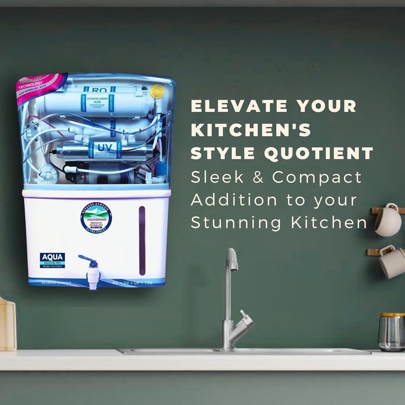 Heera Aquafix Heera Aquafix Aqua Grand RO Water Purifier White ROUVpH Balance 7 Stages 12L CopperZincMinerals Suitable for Borwell Tanker Municipal Water  - Image 4