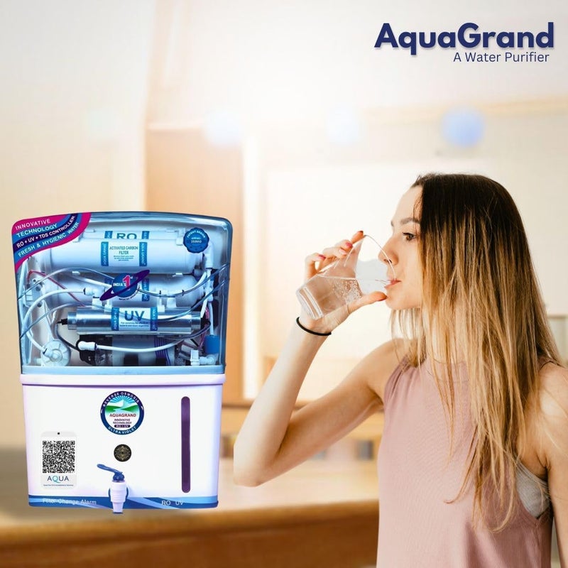 Heera Aquafix Heera Aquafix Aqua Grand RO Water Purifier White ROUVpH Balance 7 Stages 12L CopperZincMinerals Suitable for Borwell Tanker Municipal Water  - Image 3