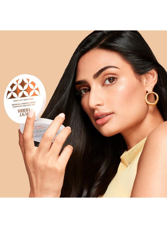 Just Herbs بودرة مضغوطة لتعزيز إشراقة التحكم في الزيت لمكياج الوجه 9 جرام (بورسلين) - Image 2