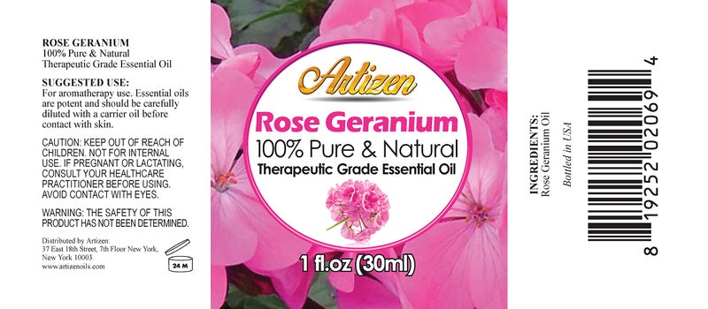 Artizen 30ml Oils - Rose Geranium Essential Oil - 1 Fluid Ounce - Image 2