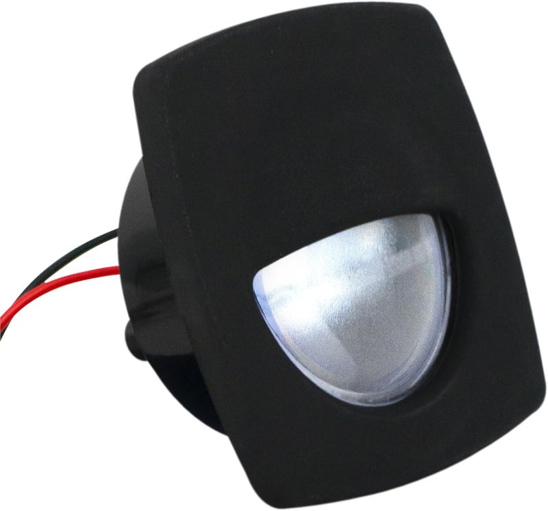 Five Oceans 2-1/4-Inch Square Companion Light, Cool White LED, Black Housing, Marine Courtesy Lights for Interior, Deck, Cockpit, Pontoon, Bass Boat, Yacht, Sailboat, RVs, Caravan - FO2313 - Image 1