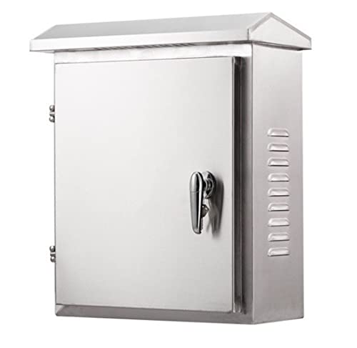 Yeaborn 304 Stainless Steel Electrical Box 20'' x 16'' x 8'' Outdoor Electrical Enclosure Box 20" H x 16" W x 8" D with Mounting Plate Weatherproof Anti-Rust and Anti-Corrosion - Image 1