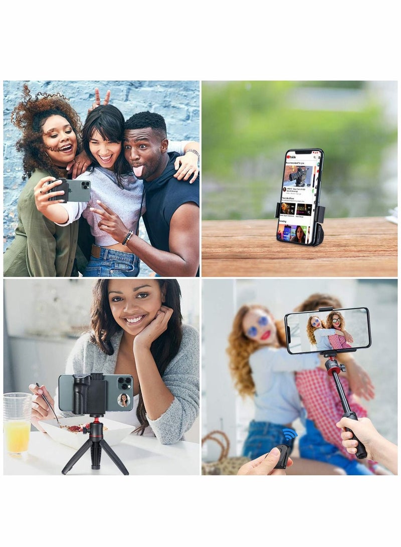 KASTWAVE Phone Mount with Remote Cell Phone Tripod Adapter Grip Holder with Detachable Wireless Shutter for iPhone Video Photo Shooting Suitable for travel Outdoor Shooting  - Image 5