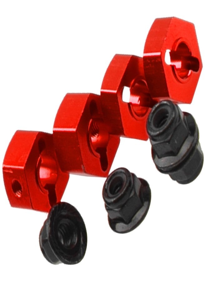 Vgoohobby Aluminum Alloy 12mm Wheel Hex Hub Drive Adapters w/Lock Nuts Compatible with Horizon ECX 1/10 Ruckus Axe Brutus Circui AMP MT/DB/AMP Crush 2WD RC Car (Red) - Image 5