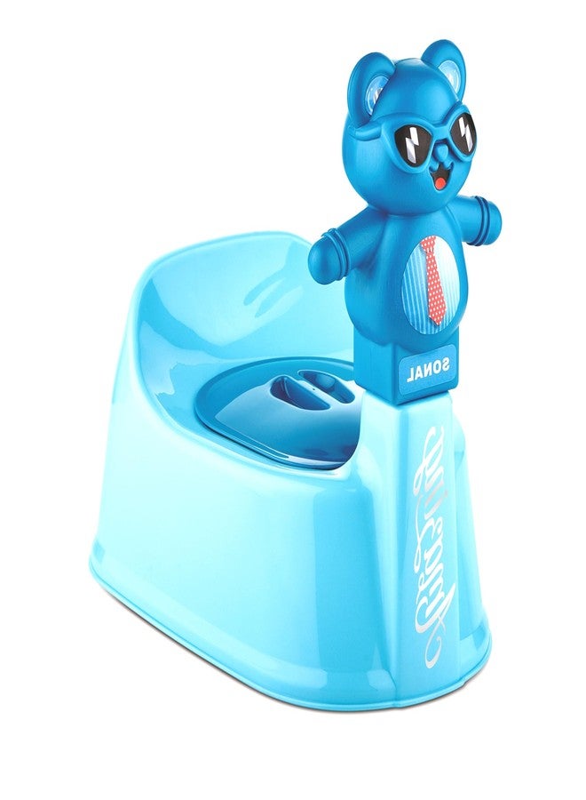 SONAL - PANDA (Small Size) Baby Potty Training Toilet seat without Removable Tray, Lid For Boy And KIds (Age 6-12 Mths) Potty Seat/Potty Box. (Blue) - Image 3