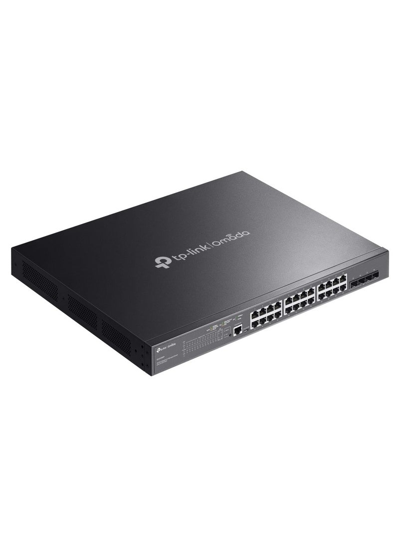 Tp-link Tl - TP-Link TL-SG3428MP | 24 Port Gigabit L2+ Managed PoE Switch | 24 PoE+ Port @384W, 4 x SFP Slots | PoE Auto Recovery | Omada SDN Integrated| IPv6 | Static Routing | Limited Lifetime Protection - Image 1