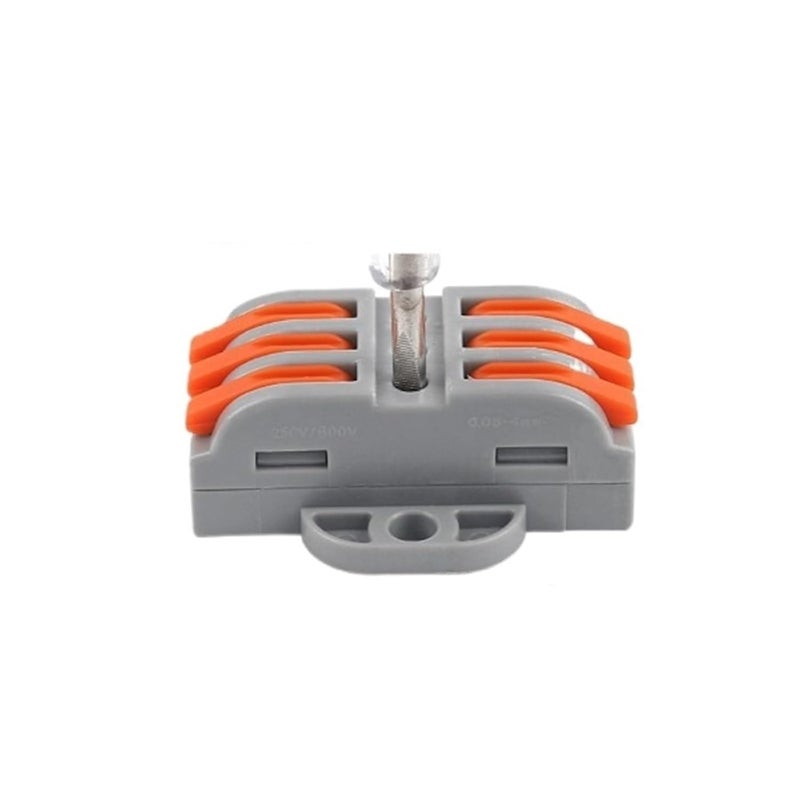 Universal Compact Wiring Terminal Block with Fix Hole 22G 12 2PCS for Home Electrical Docking - Image 1