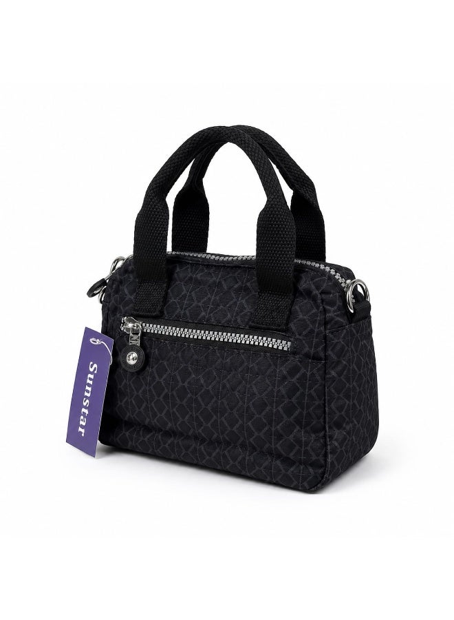 SUNSTAR Elegant Black Geometric Mini Handbag for Women - Image 2