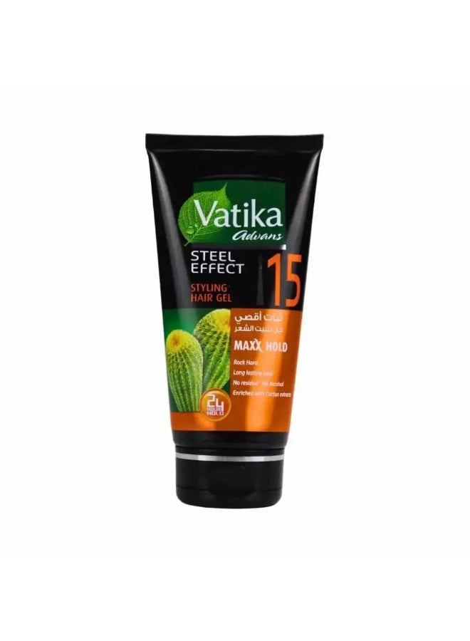 Vatika Steel Effect Styling Hair Gel Maxx Hold with Cactus Extracts- 150ml - Image 1