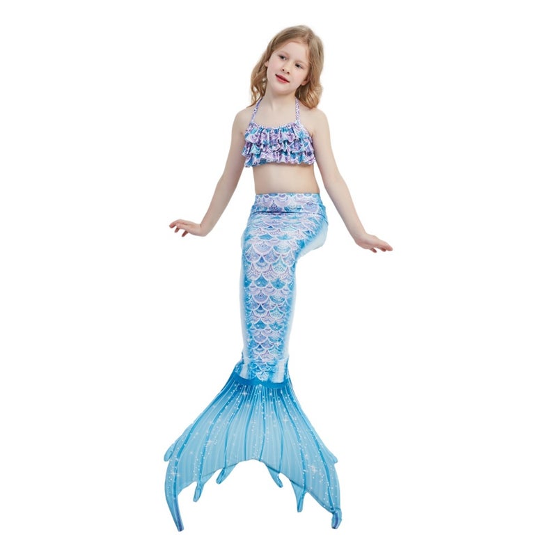 Kids Mermaid Swimsuit 3-Piece Set - Image 5