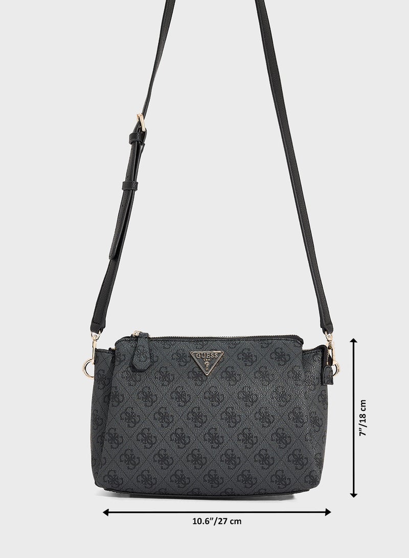 Noelle tri-compartment crossbody