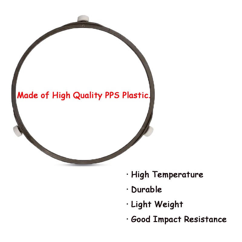 Wafjamf 7'' Microwave Turntable Ring Microwave Oven Tray Rotating Roller Support Ring Microwave Glass Plate Tray Wheel Ring Roller Height:0.6'' - (Small 2 Pcs) - Image 2