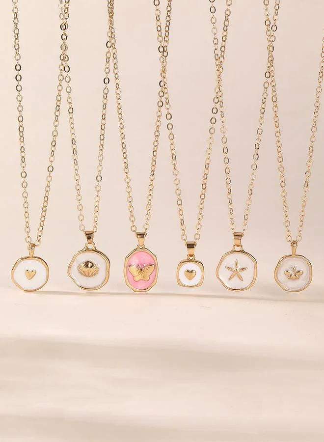 Take Two Take Two 6pcs Assorted Pendant Necklace Set