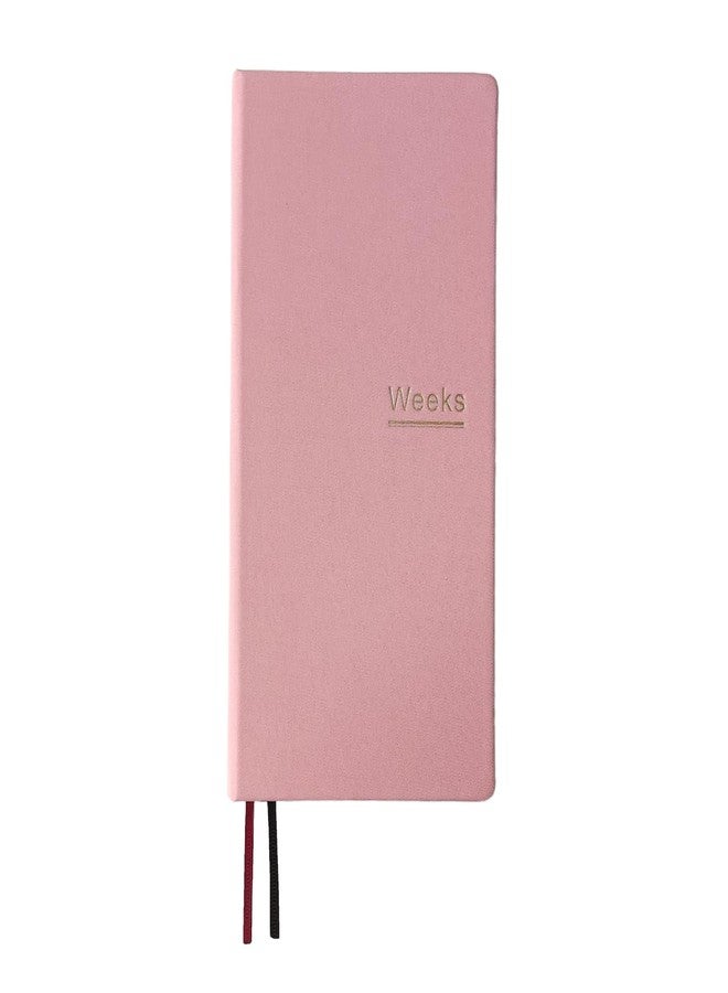 receip Undated Weekly Planner Notebook Pocket Organizer Appointment Book Journal Notebook A6 Week Plan Notepad (Pink) - Image 1