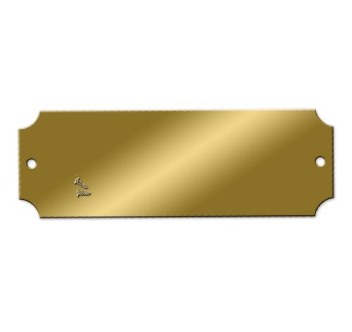 NapTags Blank Engraving Brass Plates 212 x 78 inch Pk25