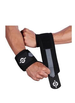 Nivia Weight Lifting Wrist Support | Free Size - Adjustable with Velcro & Thumb Loop Strap | Material - Cotton Blend | Pain Relief, Gym, Sports, Exercise, Workout, Cycling  - Image 1