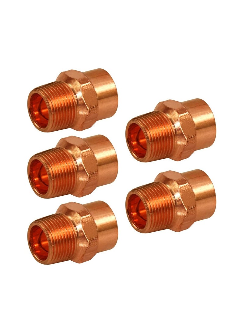 SUPPLYGIANT Supply Giant DDNA0034-5 Male Adapter Fitting Sweat x MIP Connections, 3/4, Copper - Image 1