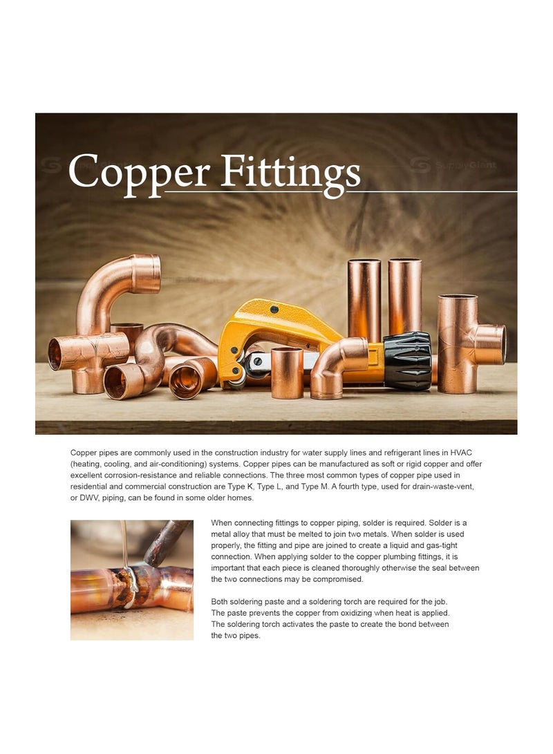 SUPPLYGIANT Supply Giant DDNA0034-5 Male Adapter Fitting Sweat x MIP Connections, 3/4, Copper - Image 5