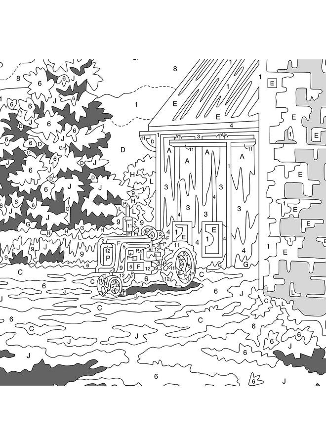 Dimensions On The Farm Paint by Number Kit for Adults and Kids, 14" x 11", Multicolor - Image 4