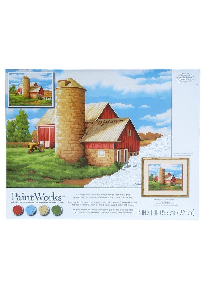 Dimensions On The Farm Paint by Number Kit for Adults and Kids, 14" x 11", Multicolor - Image 1