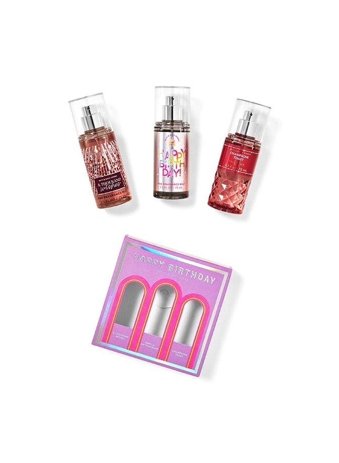 Bath & Body Works Happy Birthday Fine Fragrance Mist 75ml Mini Gift Box Set