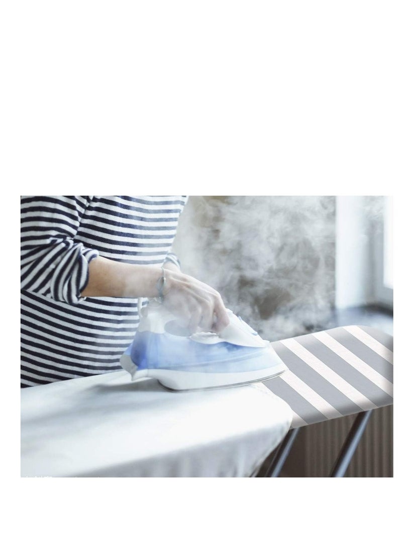 SheeChung SheeChung 48x15 Ironing Board Cover and Pad - with Elasticized Edges and 3 Connecting Straps,Premium Heavy Duty 3-Layer Silicone Coated Cover,Heat Reflective, Scorch Resistant  - Image 4