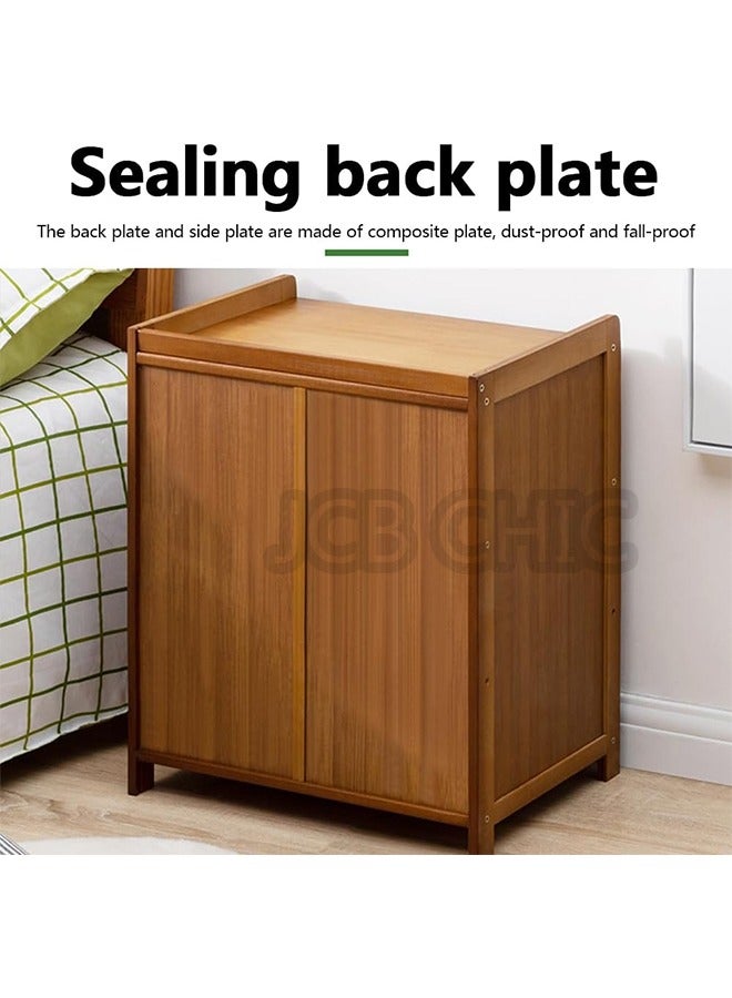 JCB CHIC Modern Bamboo Nightstand, Night Stand with 3 Drawer, Elegant Bedside Table End Table Side Table Nightstand for Bedroom Living Room Storage - Image 5